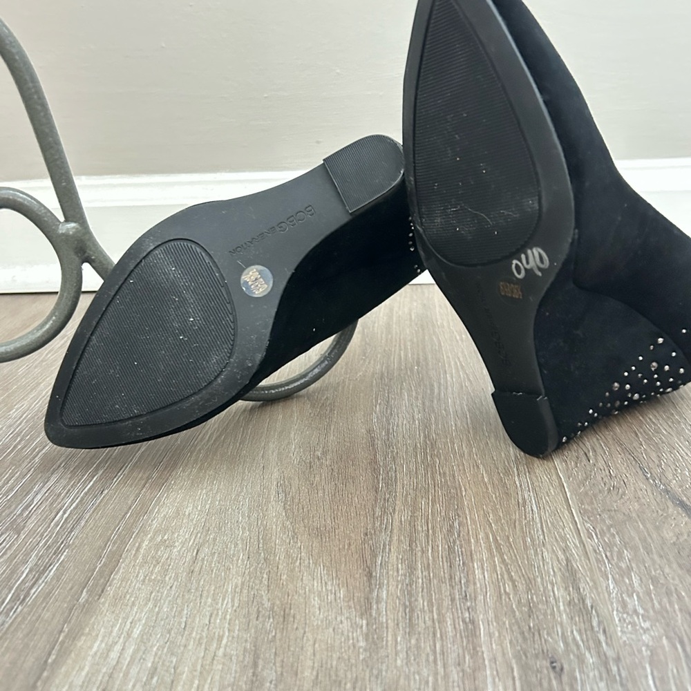 Bcbgeneration Black Wedges With Rhinestone Accents - image 8